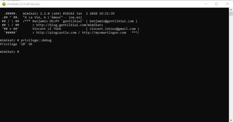 Mimikatz ile Ram’de tutulan Şifreyi Öğrenmek